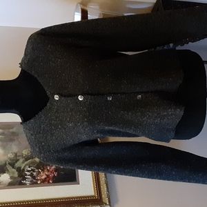 G.H. Bass & Co. gray mingled wool blend long sleeve cardigan sweater Medium…EUC